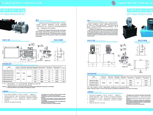 升降平臺(tái)動(dòng)力單元